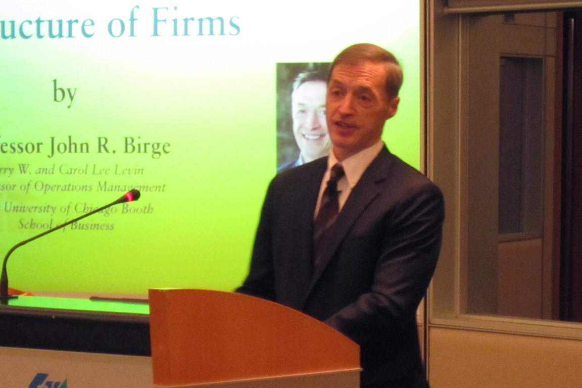 Distinguished lecture given by operations management expert Professor John Birge