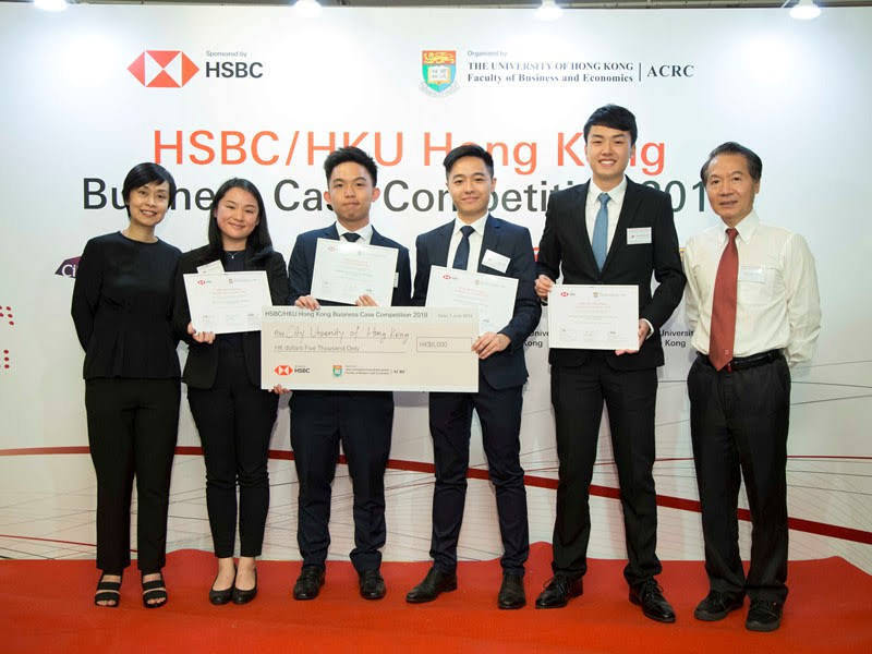 Undergraduate students notch up first runner-up prize in HSBC/HKU Business Case Competition